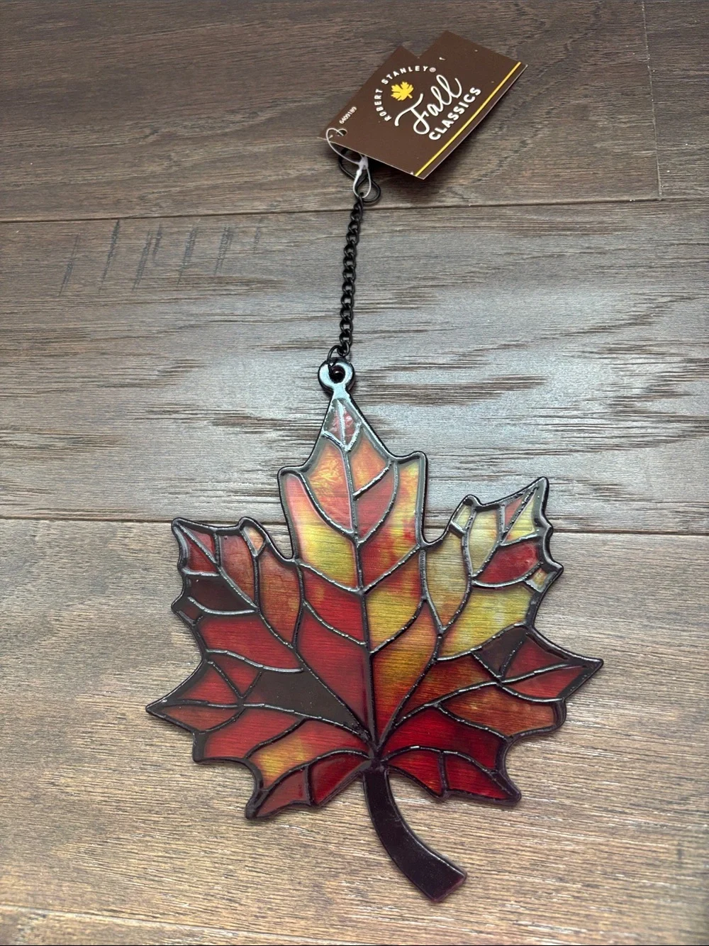 Hobby Lobby  Stained Glass Maple fall leaf, intricate veining,window decor